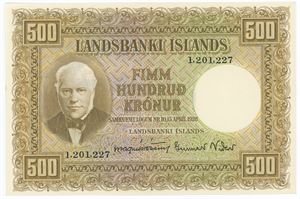 500 krónur u. år (1948), nr. 1201227