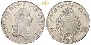 1/6 riksdaler  1786
