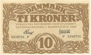 10 kroner 1928 P, nr. 5249721