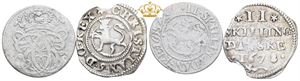 2 skilling 1678, 1695. (2)