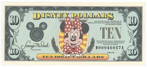10 Disney Dollars 1990, no. D00046057A - Minnie