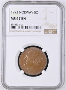 5 øre 1973 - MS 67 BN