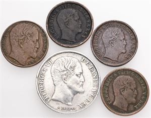 Samling inkl. rigsdaler 1855. (5)