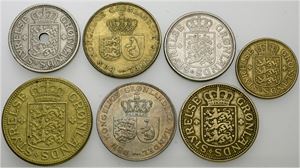 Samling inkl. 5 kroner 1944. (7)