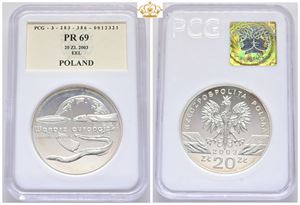20 Zlotys 2003. European Eel