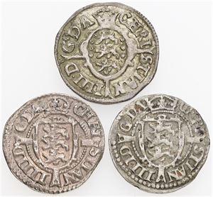 2 skilling 1625, 1626, 1648. (3)