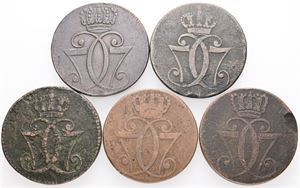 Skilling 1771 inkl. varianter. (5)