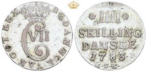 4 skilling 1783, samtidig forfalskning.