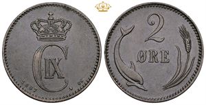 2 øre 1887