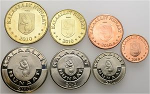 Uofficielle prøvemønter, 25 øre - 20 kroner 2010. (7)