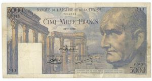 5000 Francs 1952