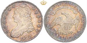 Half Dollar 1830, attractive patina