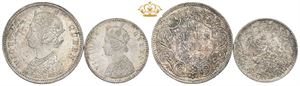 2 Annas 1862; 1/4 Rupee 1862. (2)
