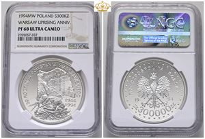 300000 zloty 1994 MW - NGC PF 68 Ultra Cameo