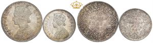 2 Annas 1862; 1/4 Rupee 1862. (2)