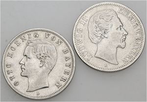 2 Mark 1876 D, 1904 D. (2)