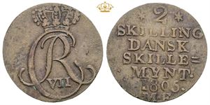 2 skilling 1805 - samtidig forfalskning