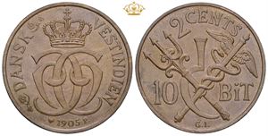 10 bit / 2 cents 1905 P