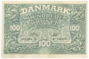 100 kroner 1948 k, nr. 1943621