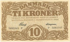 10 kroner 1928 P, nr. 5093345