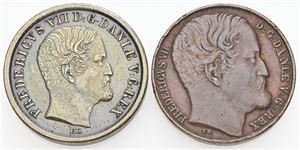 Rigsbankskilling 1852, 1853. (2)