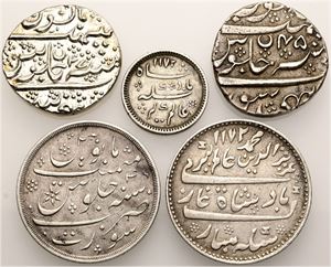 1/4 and 1 Rupee. (5)