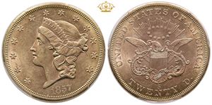 20 Dollars 1857 S - PCGS AU 58