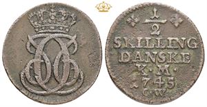 1/2 skilling 1745