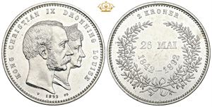 2 kroner 1892, kongeparrets guldbryllup