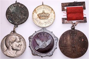 Service Award Medal for 9 years, and others. (5)