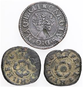 Maltravers Farting as well as two Rose Farthings. (3)