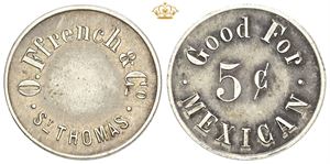 5 Cents, O. Ffrench & Co