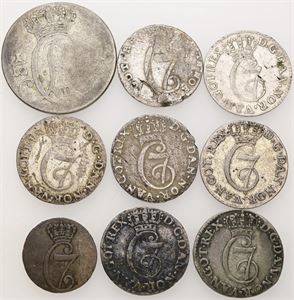 Samling, alle forskellige, Ag. (9)