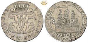 12 skilling 1763 - usædvanlig smukt eksemplar