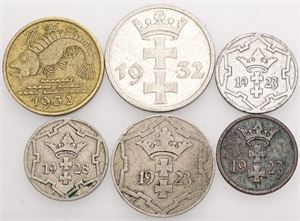 Collection incl. Gulden 1932. (6)