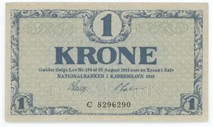 1 krone 1918 C, nr. 8296290