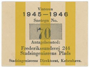 Snetegn, Vinteren 1945-1946, Frederikssundsvej 244, Stadsingeniørens Plads.