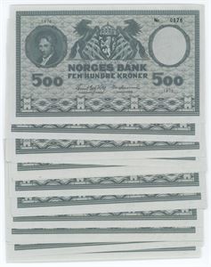 500 kroner 1976, kopier. (22)