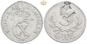 5 øre 1941, med hammer og stjerne