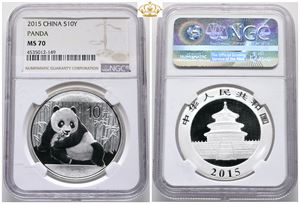 10 Yuan 2015, Panda - NGC MS 70