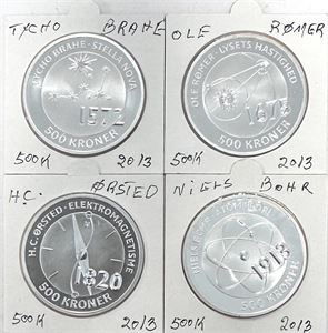 500 kroner 2013, Danske Videnskabmænd - komplet sæt. (4)
