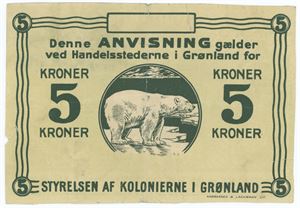5 kroner u.år (1913), blanket