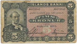 5 krónur 1904