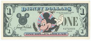1 Disney Dollar 1987, no. A1713505 - Mickey