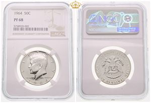 Half Dollar 1964 - graded PF 68 by NGC