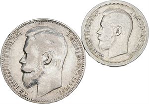 50 Kopecks 1896 *; Rouble 1900 ФЗ. (2)