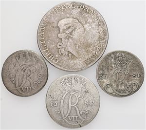 1/3 speciedaler 1788, samt 3 øvrige. (4)
