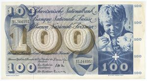 100 Franken 1961, no. 31J44951