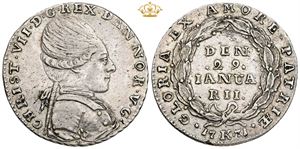 1/2 krone 1771 - 'fødselsdags-halvkrone'