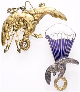 Polish Paratrooper and Air Force badges. (2)